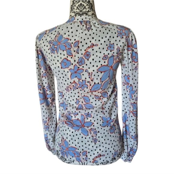 Veronica Beard Ashlynn Floral Silk Blouse size 4 - Picture 3 of 15